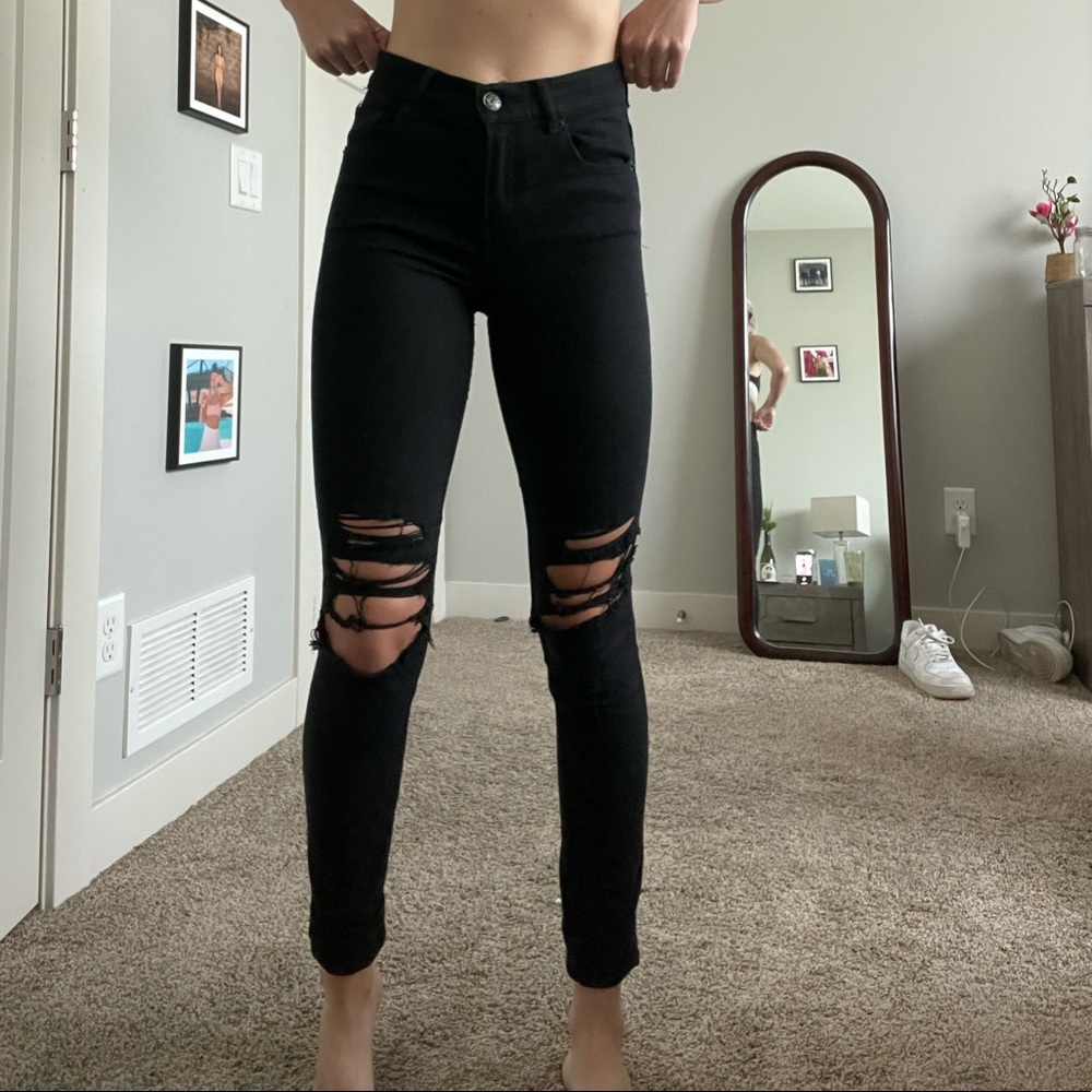 Express high rise skinny jeans